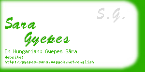 sara gyepes business card